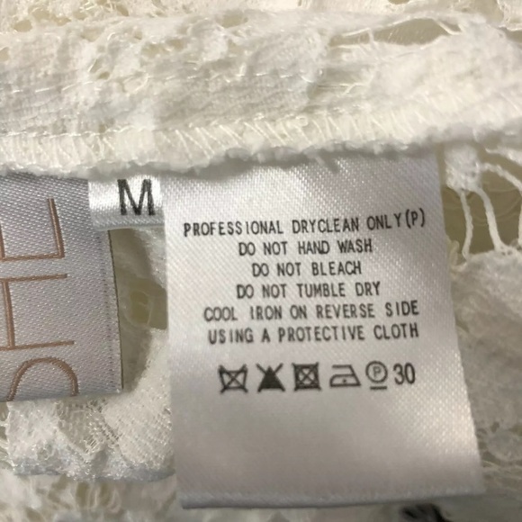 HB She Lace Scallop Fringe Sheer A-Line Dress - Picture 7 of 7